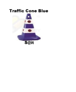 Traffic Cone Blue