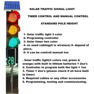 SOLAR TRAFFIC LIGHT WITH CONTROLLER