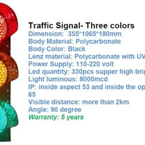 TRAFFIC SIGNAL LIGHT FOR VEHICLE SIZE 355 X 1065 X 185 MM