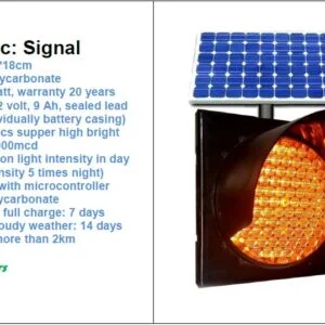 TRAFFIC SIGNAL LIGHT SOLAR SIZE 300 MM X 350 MM X 180 MM